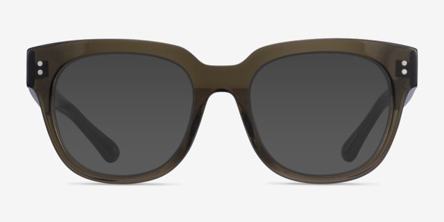 Life Clear Dark Green AcetateEyeglass Frames from EyeBuyDirect, with Tinted Lenses