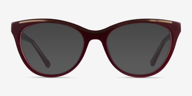 Felicity Burgundy Gold AcetateEyeglass Frames from EyeBuyDirect, with Tinted Lenses