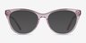 Felicity Clear Pink Rose Gold AcetateEyeglass Frames from EyeBuyDirect, with Tinted Lenses