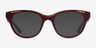 Arcady Burgundy Gold AcétateMontures de lunettes de vue d'EyeBuyDirect, Avec des Verres Teintés