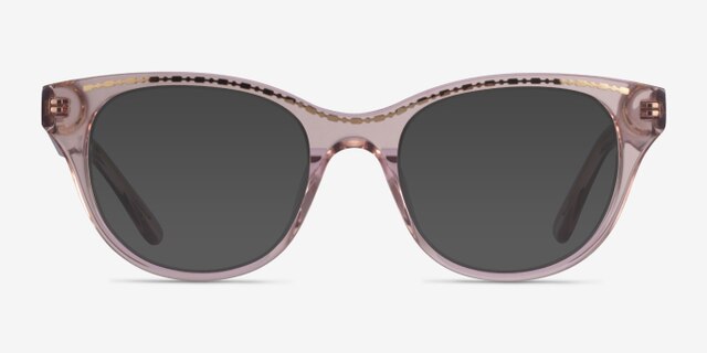 Arcady Clear Pink Gold AcetateEyeglass Frames from EyeBuyDirect, with Tinted Lenses