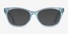 Arabesque Clear Blue Silver AcetateEyeglass Frames from EyeBuyDirect, with Tinted Lenses