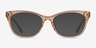 Arabesque Clear Orange Gold AcetateEyeglass Frames from EyeBuyDirect, with Tinted Lenses