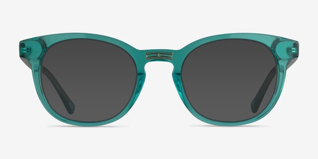 Hoop Emerald Green Gold AcetateEyeglass Frames from EyeBuyDirect, with Tinted Lenses