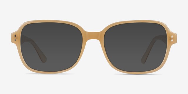 Patina Yellow AcetateEyeglass Frames from EyeBuyDirect, with Tinted Lenses