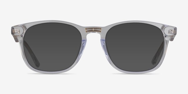 Casting Clear Gold AcetateEyeglass Frames from EyeBuyDirect, with Tinted Lenses