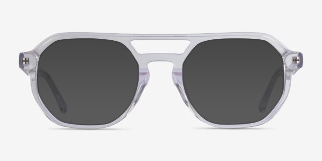 Stratum Clear AcetateEyeglass Frames from EyeBuyDirect, with Tinted Lenses