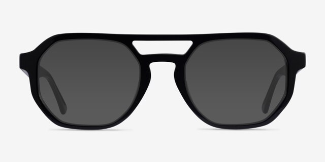 Stratum Black AcetateEyeglass Frames from EyeBuyDirect, with Tinted Lenses