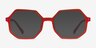 Glister Iridescent Red AcetateEyeglass Frames from EyeBuyDirect, with Tinted Lenses