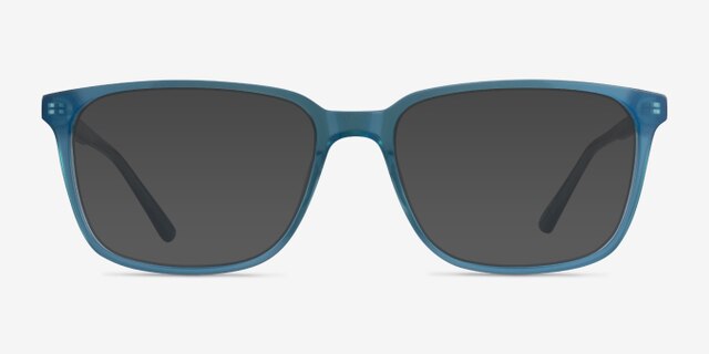 Prismatic Iridescent Blue AcetateEyeglass Frames from EyeBuyDirect, with Tinted Lenses