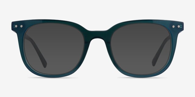 Kaleidoscope Iridescent Dark Green AcetateEyeglass Frames from EyeBuyDirect, with Tinted Lenses