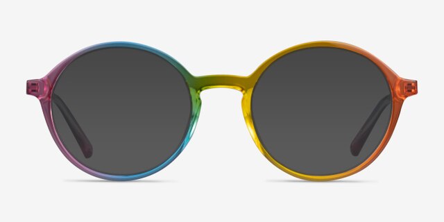 Diversity Rainbow PlasticEyeglass Frames from EyeBuyDirect, with Tinted Lenses