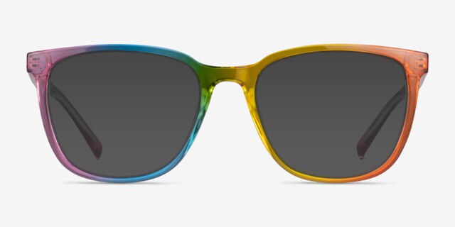 Optimist Rainbow PlasticEyeglass Frames from EyeBuyDirect, with Tinted Lenses
