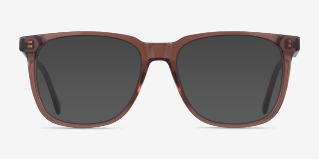 Latitude Clear Brown AcetateEyeglass Frames from EyeBuyDirect, with Tinted Lenses
