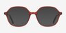 Pigment Terracotta Red AcetateEyeglass Frames from EyeBuyDirect, with Tinted Lenses