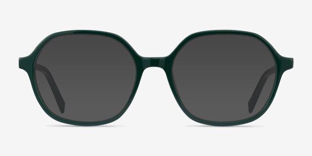 Pigment Green AcetateEyeglass Frames from EyeBuyDirect, with Tinted Lenses