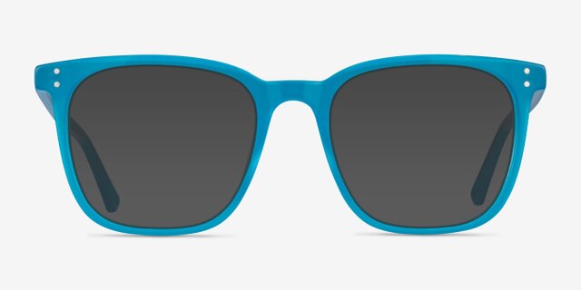 Boreal Aqua Blue AcetateEyeglass Frames from EyeBuyDirect, with Tinted Lenses
