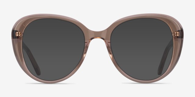 Peony Clear Brown AcetateEyeglass Frames from EyeBuyDirect, with Tinted Lenses