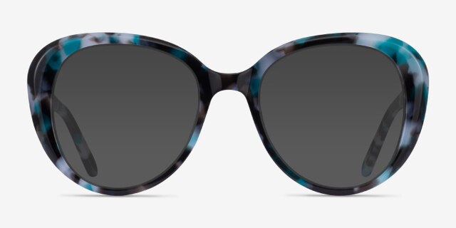 Peony Blue Tortoise AcetateEyeglass Frames from EyeBuyDirect, with Tinted Lenses