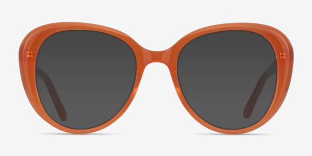 Peony Clear Orange AcetateEyeglass Frames from EyeBuyDirect, with Tinted Lenses