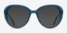 Peony Clear Teal AcetateEyeglass Frames from EyeBuyDirect, with Tinted Lenses