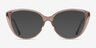Destin Clear Brown AcetateEyeglass Frames from EyeBuyDirect, with Tinted Lenses