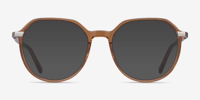 Niagara Clear Brown AcetateEyeglass Frames from EyeBuyDirect, with Tinted Lenses