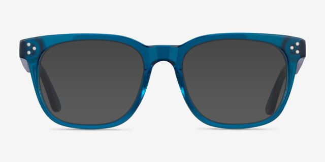 Adriatic Clear Blue AcetateEyeglass Frames from EyeBuyDirect, with Tinted Lenses