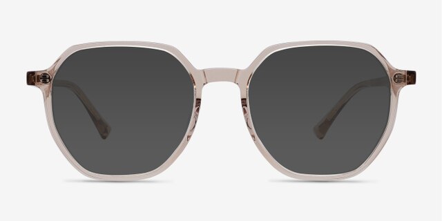 Tiki Champagne AcetateEyeglass Frames from EyeBuyDirect, with Tinted Lenses