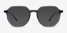 Tiki Clear Gray AcetateEyeglass Frames from EyeBuyDirect, with Tinted Lenses