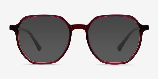 Tiki Brown   Pink AcetateEyeglass Frames from EyeBuyDirect, with Tinted Lenses