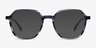 Oscar Gray Striped   Black AcetateEyeglass Frames from EyeBuyDirect, with Tinted Lenses