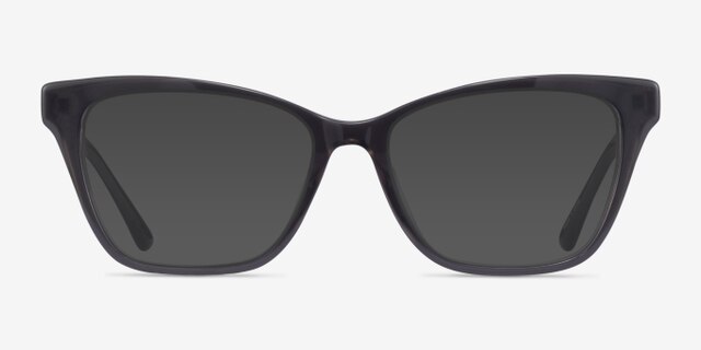 Jelly Clear Gray AcetateEyeglass Frames from EyeBuyDirect, with Tinted Lenses