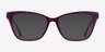 Jelly Clear Purple Red AcetateEyeglass Frames from EyeBuyDirect, with Tinted Lenses