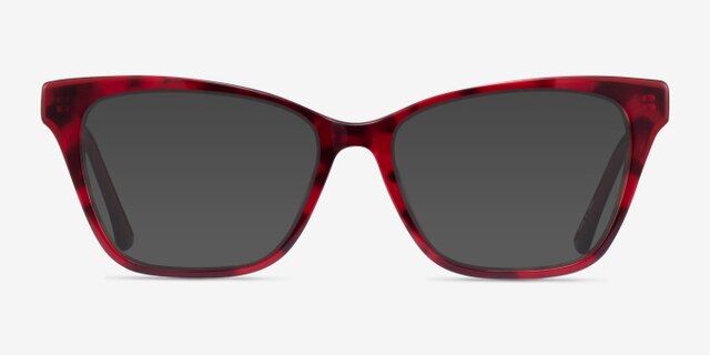 Jelly Red Tortoise AcetateEyeglass Frames from EyeBuyDirect, with Tinted Lenses