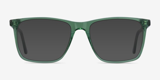 Francisco Clear Green AcetateEyeglass Frames from EyeBuyDirect, with Tinted Lenses