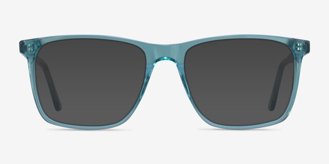 Francisco Clear Blue AcetateEyeglass Frames from EyeBuyDirect, with Tinted Lenses