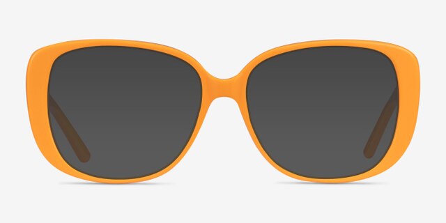 Mileva Orange AcetateEyeglass Frames from EyeBuyDirect, with Tinted Lenses