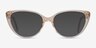 Cali Clear Yellow AcetateEyeglass Frames from EyeBuyDirect, with Tinted Lenses