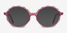 Anemone Clear Pink AcetateEyeglass Frames from EyeBuyDirect, with Tinted Lenses
