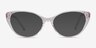 Twinkle Clear Pink AcétateMontures de lunettes de vue d'EyeBuyDirect, Avec des Verres Teintés