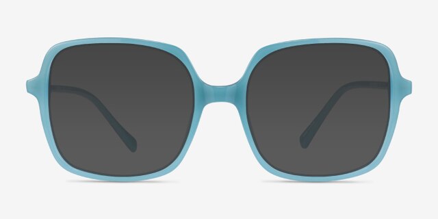 Domingo Blue AcetateEyeglass Frames from EyeBuyDirect, with Tinted Lenses