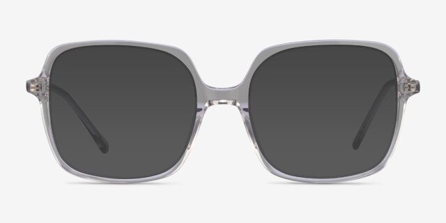 Domingo Clear Gray AcetateEyeglass Frames from EyeBuyDirect, with Tinted Lenses