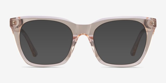 Lunar Clear Brown AcetateEyeglass Frames from EyeBuyDirect, with Tinted Lenses
