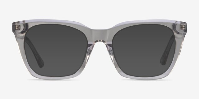 Lunar Clear Gray AcetateEyeglass Frames from EyeBuyDirect, with Tinted Lenses