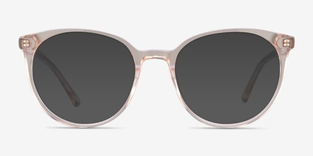Apogee Clear Brown AcetateEyeglass Frames from EyeBuyDirect, with Tinted Lenses