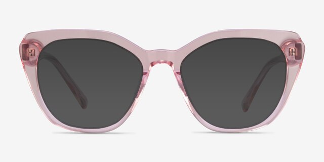 Judy Clear Pink AcetateEyeglass Frames from EyeBuyDirect, with Tinted Lenses