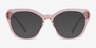Judy Clear Pink AcetateEyeglass Frames from EyeBuyDirect, with Tinted Lenses
