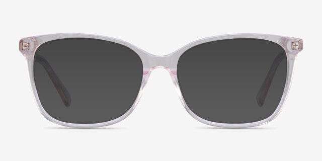 Michelle Clear Pink AcetateEyeglass Frames from EyeBuyDirect, with Tinted Lenses