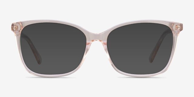 Michelle Clear Brown AcétateMontures de lunettes de vue d'EyeBuyDirect, Avec des Verres Teintés